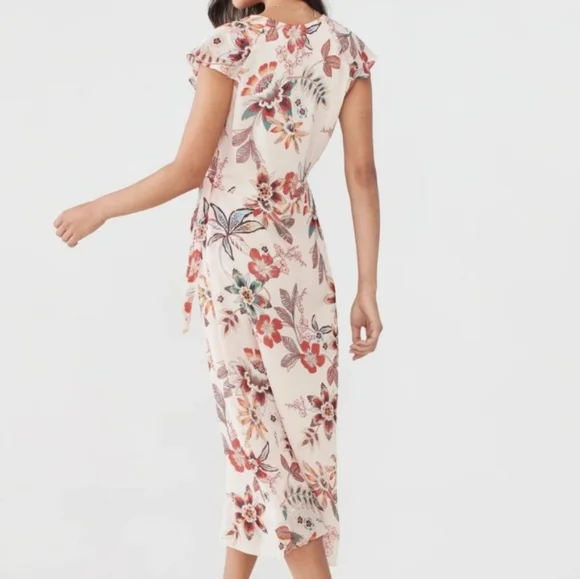 Sanctuary - Jolynn Wrap Midi Dress in Desert Floral Size 4 - Picture 3 of 14
